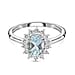 Princess Diana Inspired Halo Ring in Sterling Silver