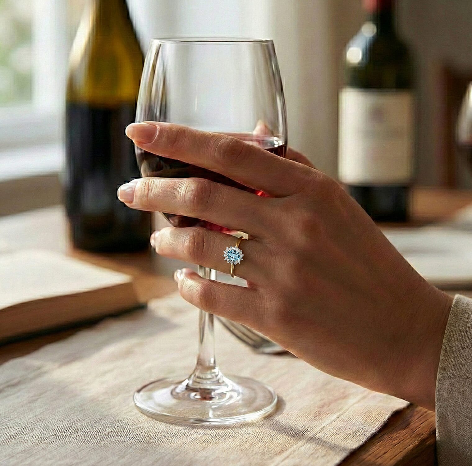 Princess Diana Inspired Halo Ring in Sterling Silver