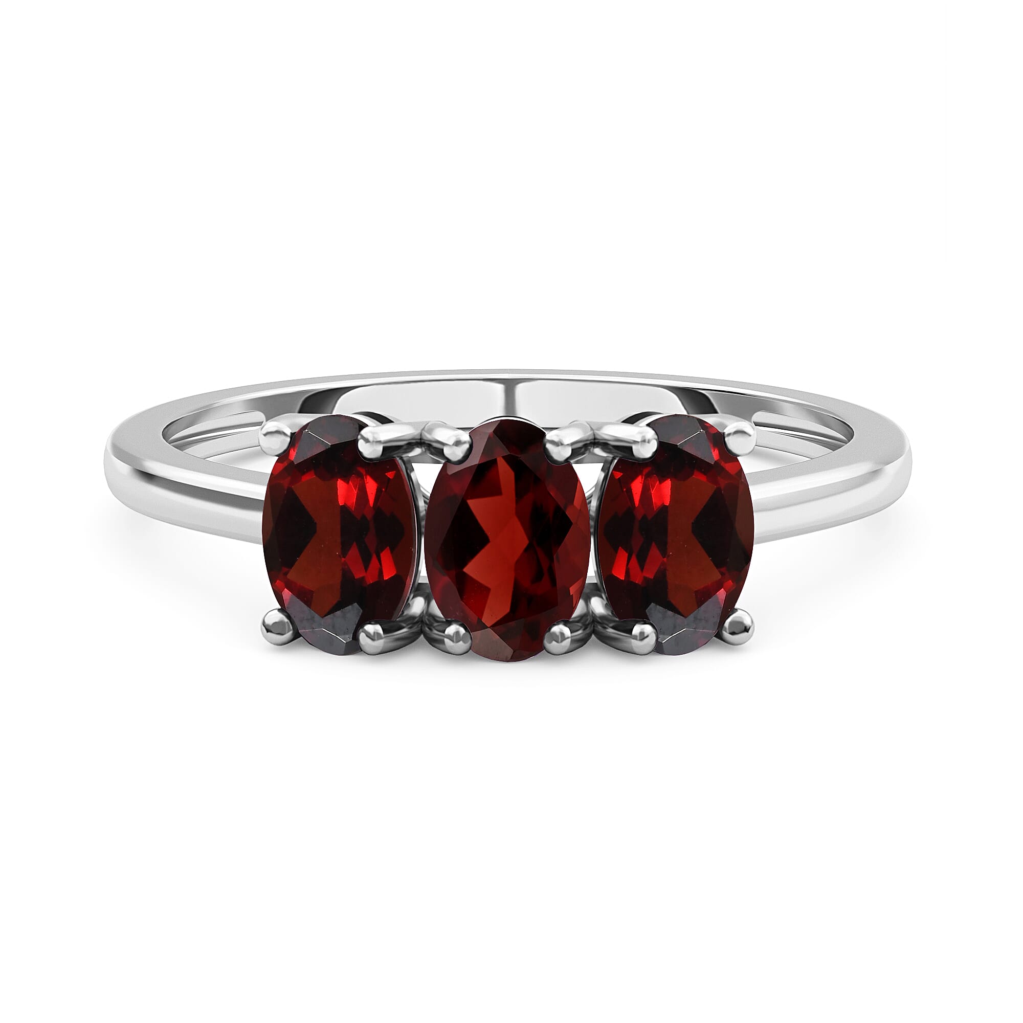 Garnet deals platinum ring