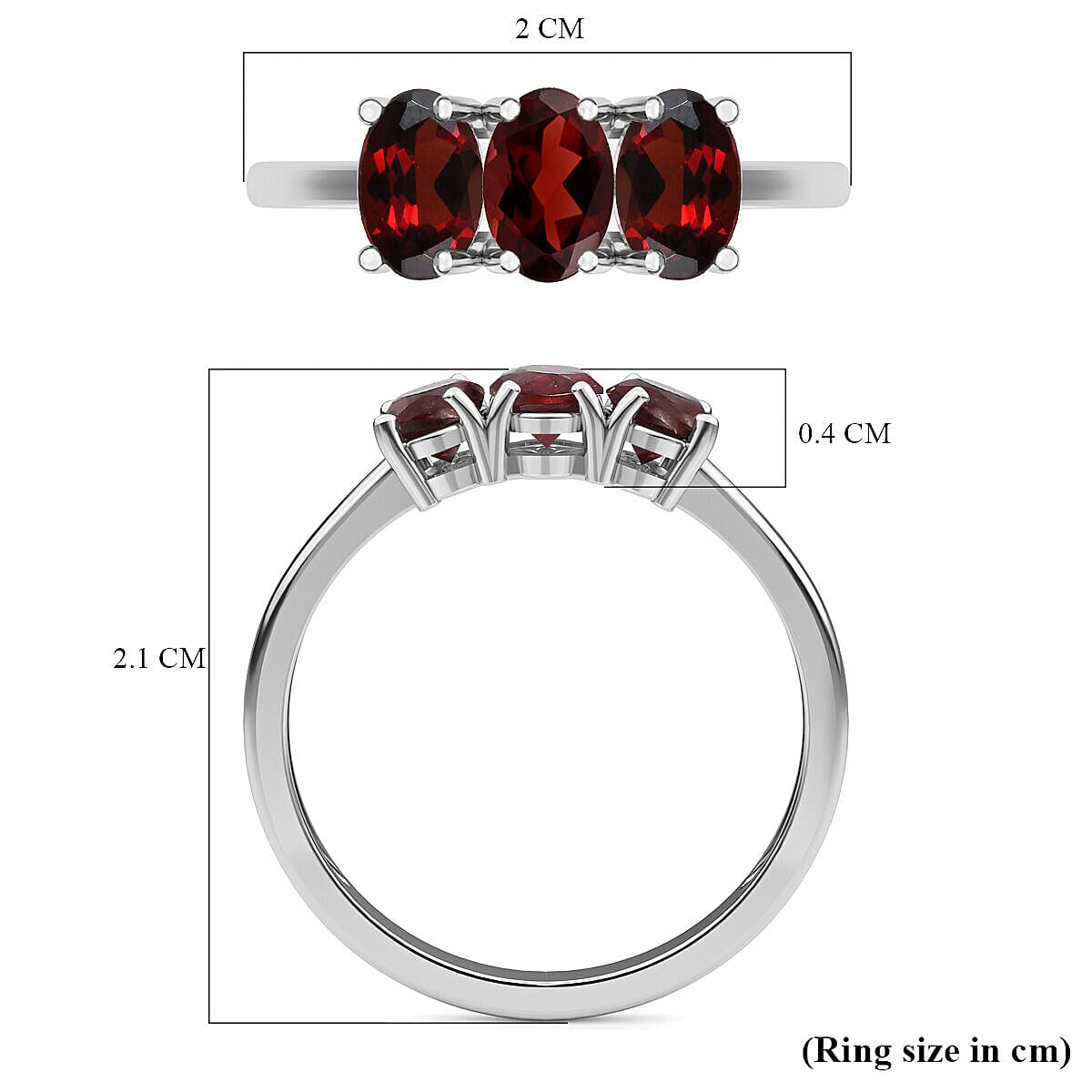 Trilogy Ring in Sterling Silver