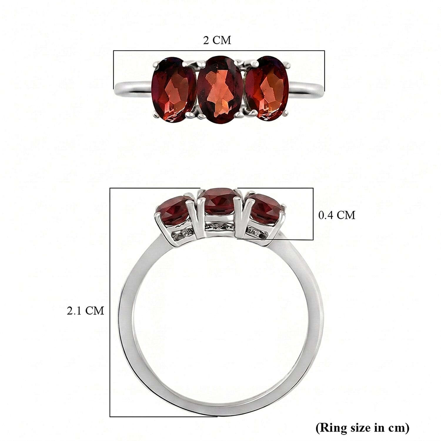 Trilogy Ring in Sterling Silver