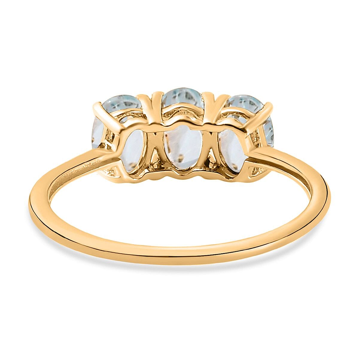 Aquamarine Trilogy Ring in Sterling Silver