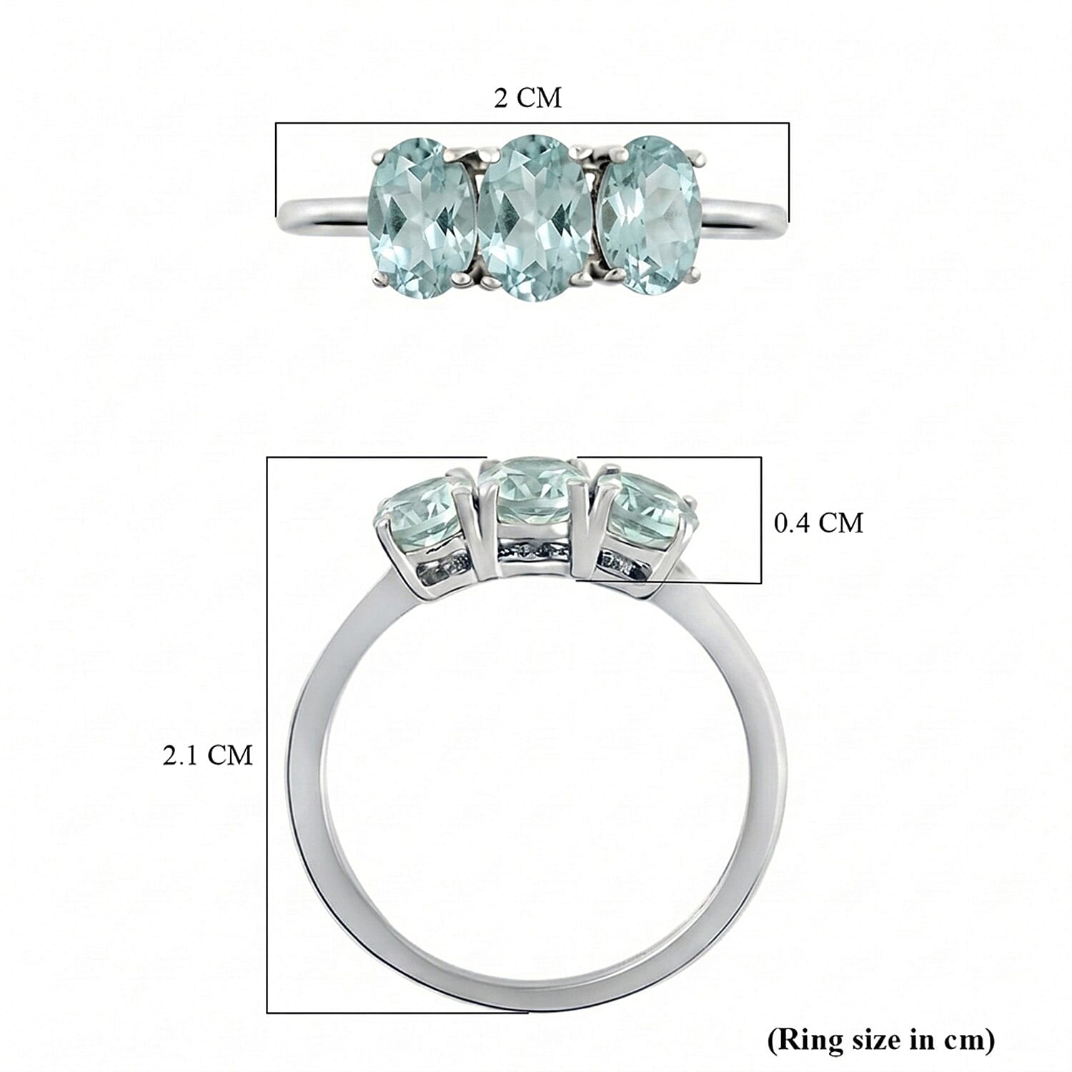 Trilogy Ring in Sterling Silver