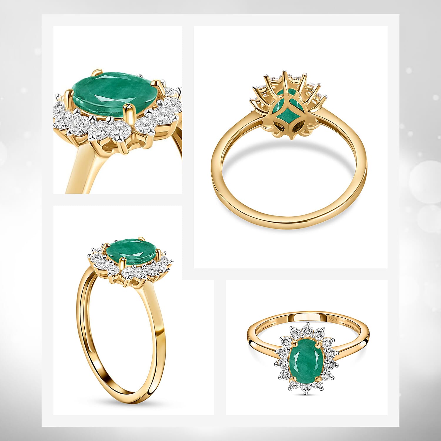 Princess Diana Inspired Halo Ring in Sterling Silver