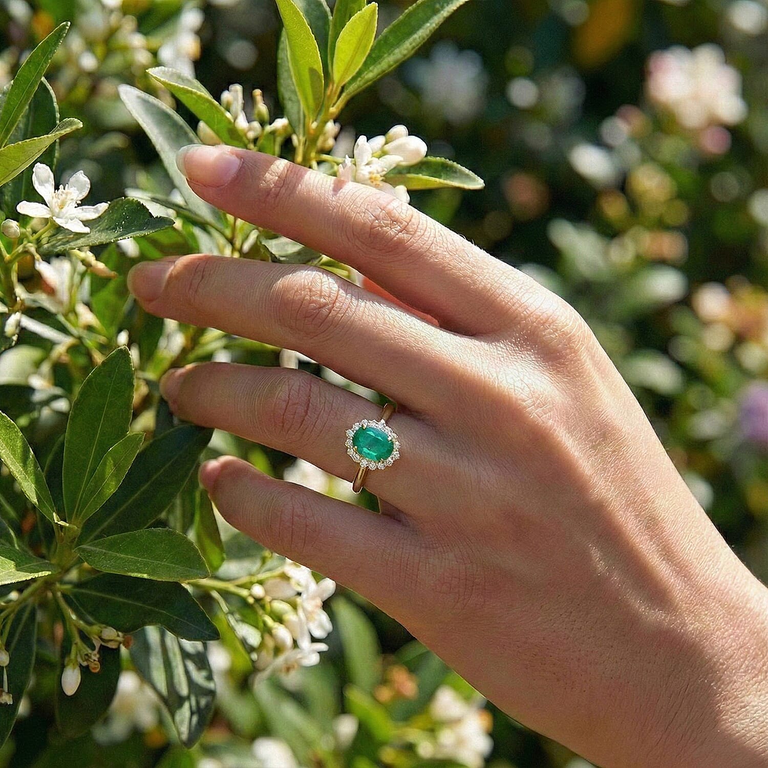 Princess Diana Inspired Halo Ring in Sterling Silver