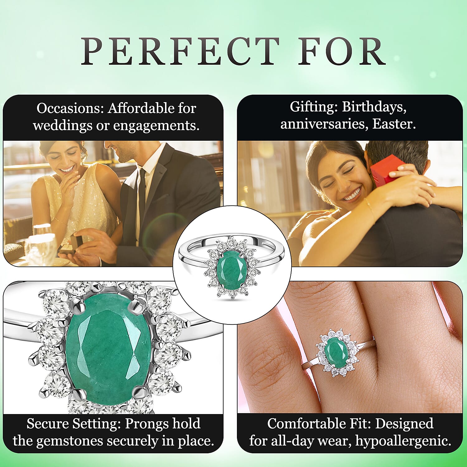 Princess Diana Inspired Halo Ring in Sterling Silver