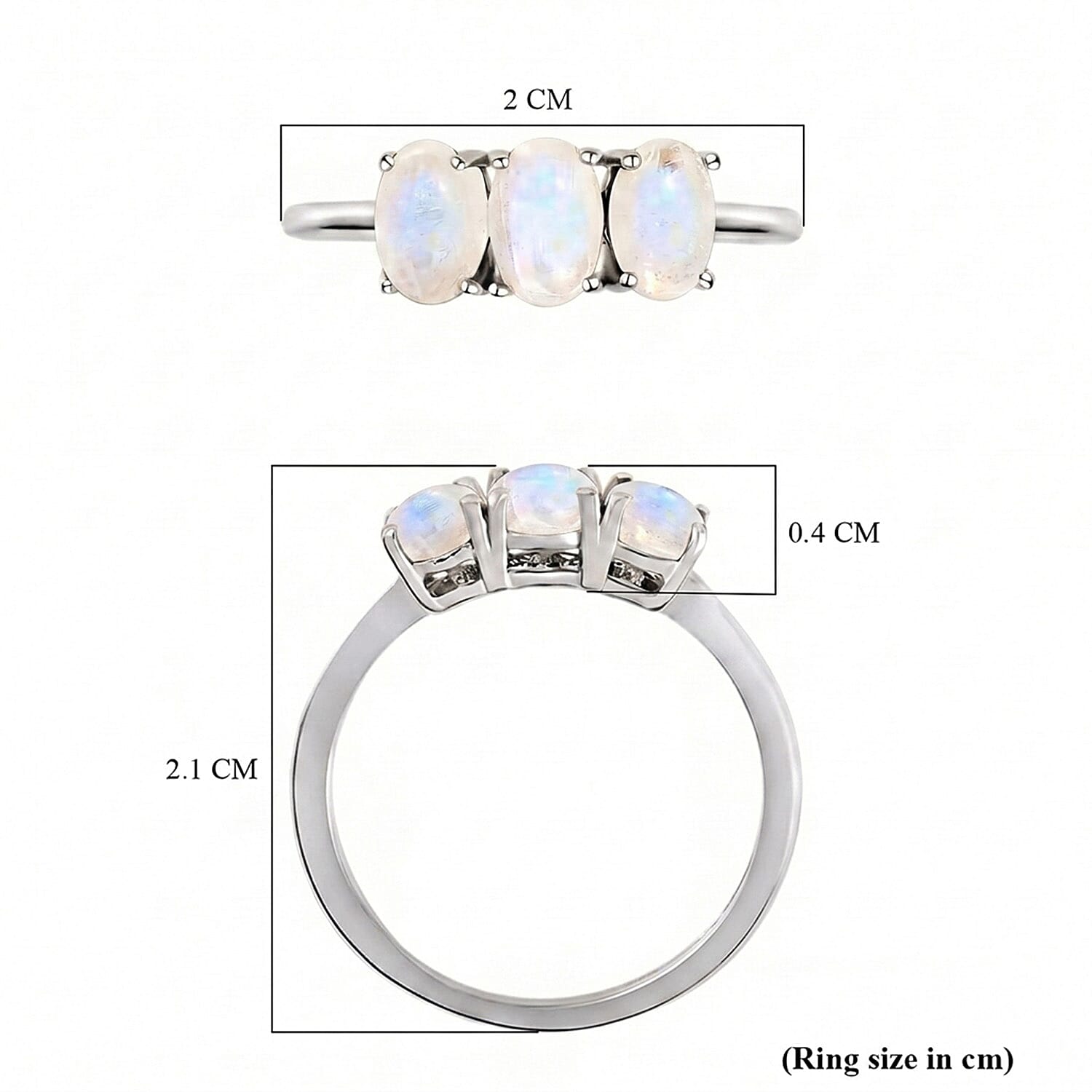 Trilogy Ring in Sterling Silver