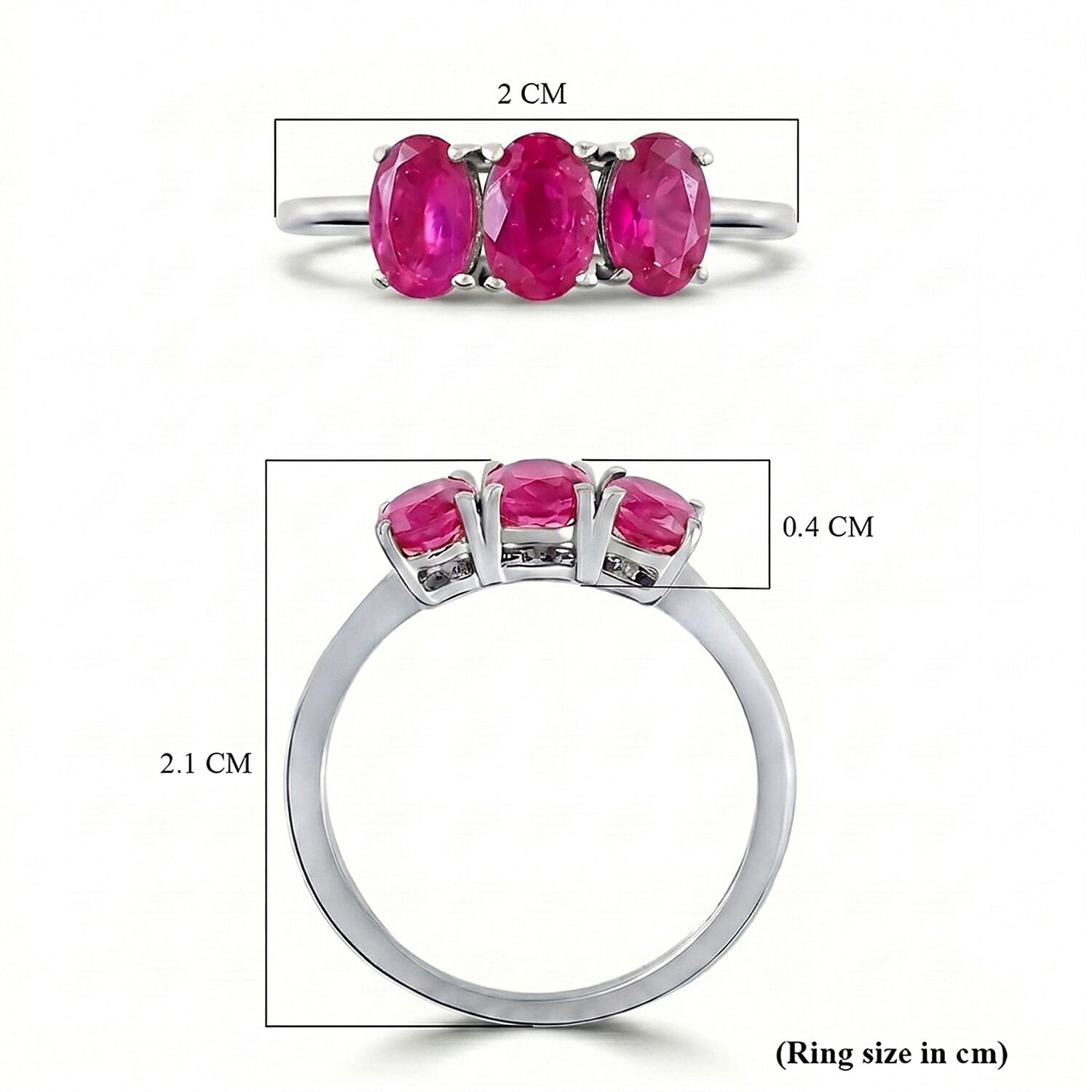 Trilogy Ring in Sterling Silver