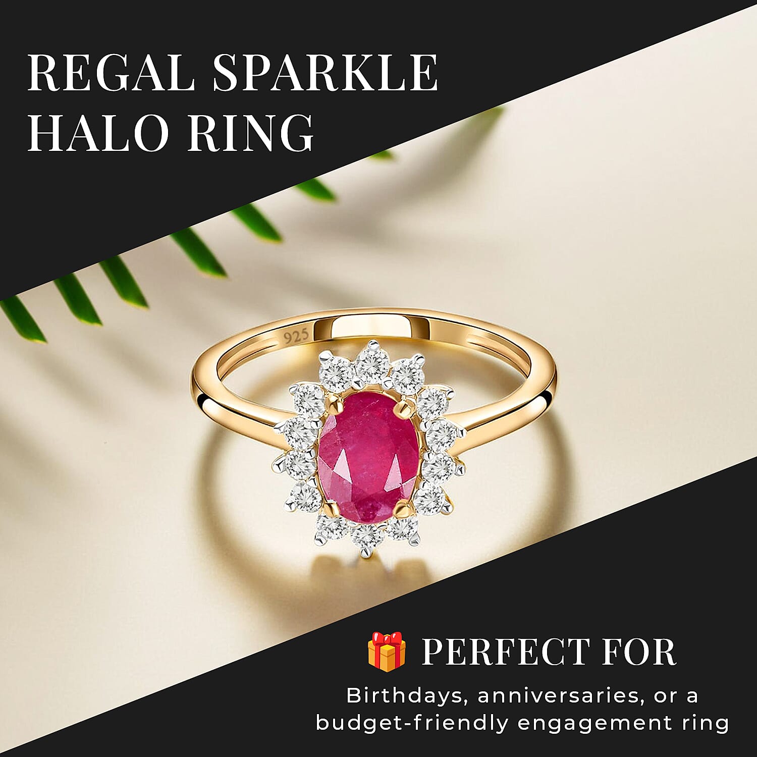 Princess Diana Inspired Halo Ring in Sterling Silver