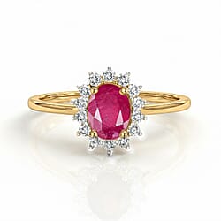 Designer Inspired Birthstone Halo Ring in Sterling Silver