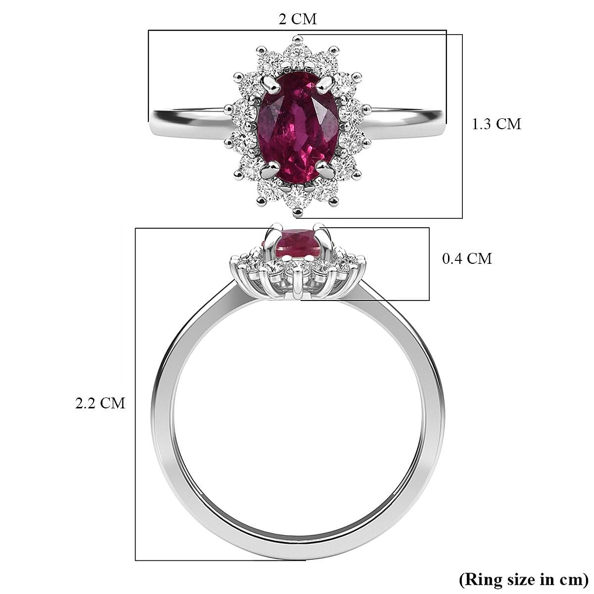 Princess Diana Inspired Halo Ring in Sterling Silver Princess Diana Inspired Halo Ring in Sterling Silver