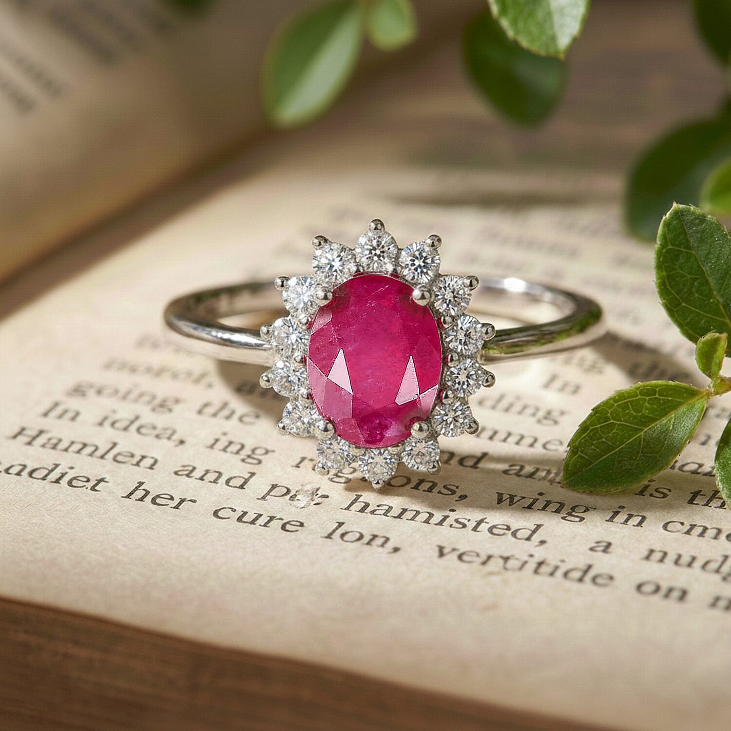 Princess Diana Inspired Halo Ring in Sterling Silver