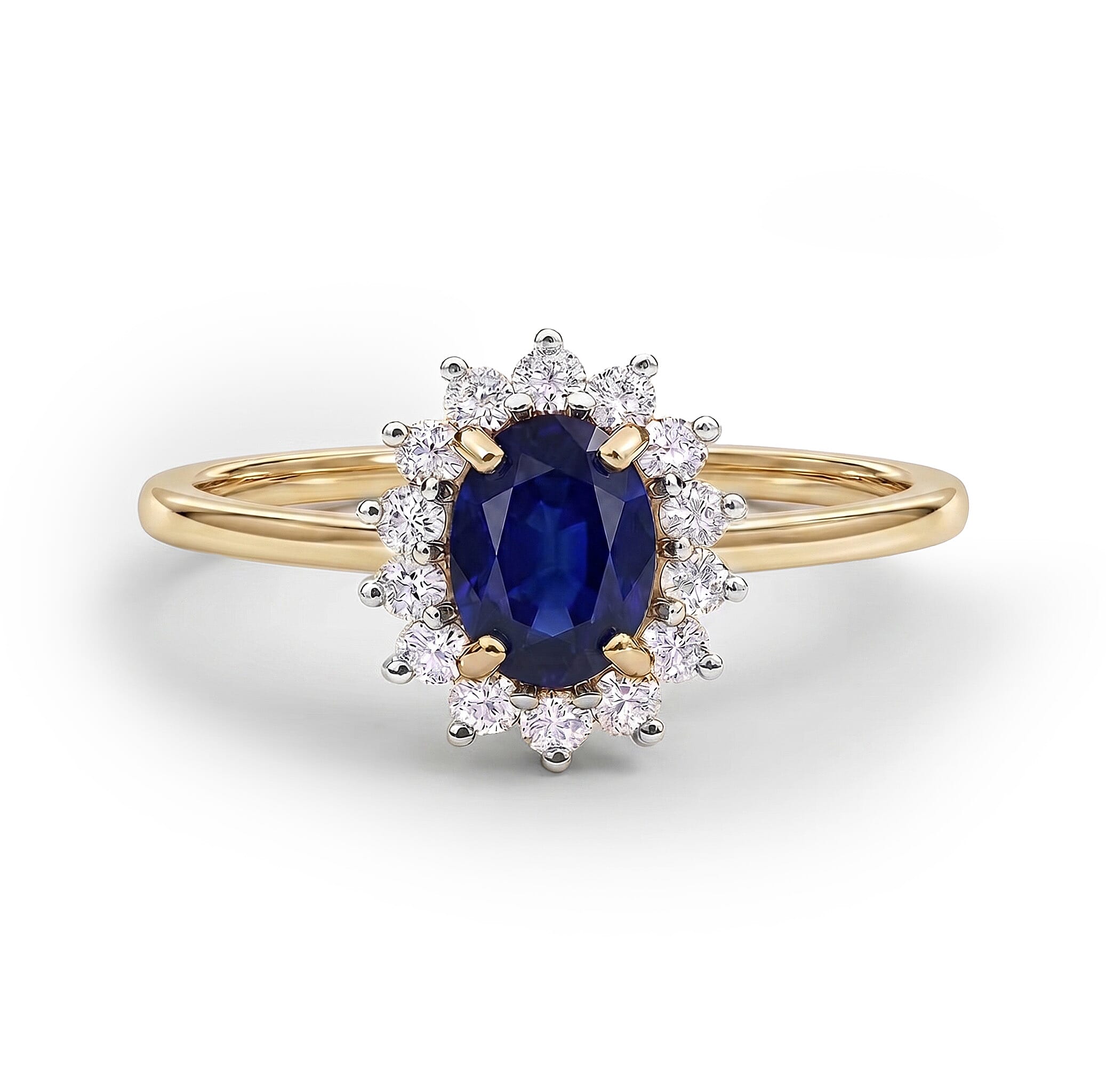 Princess Diana Inspired Halo Ring in Sterling Silver