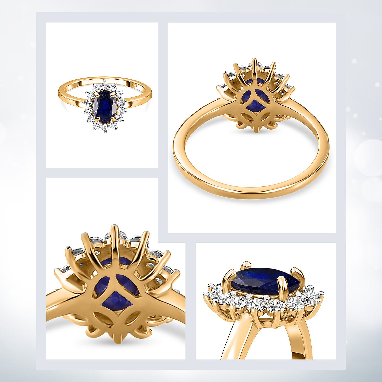 Princess Diana Inspired Halo Ring in Sterling Silver