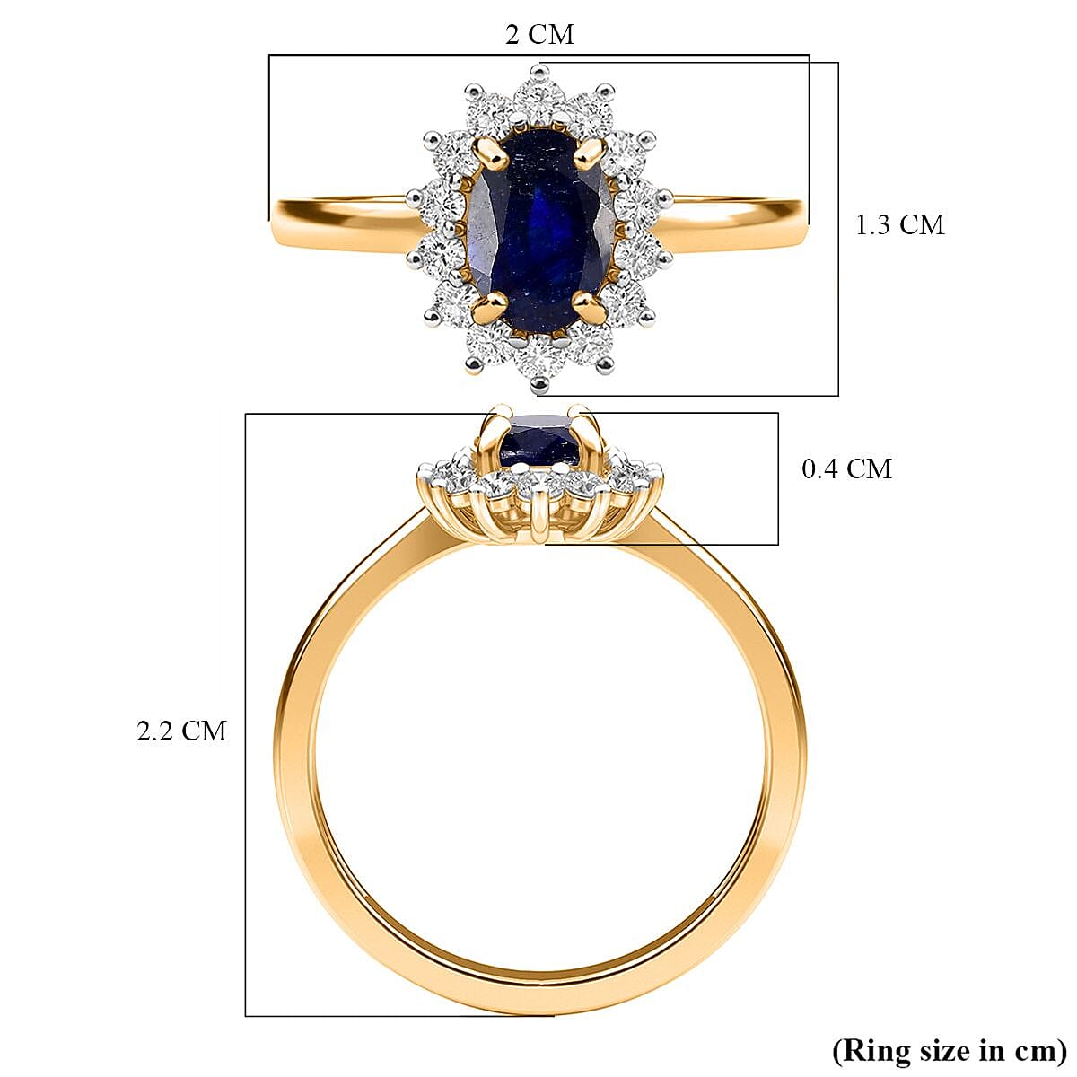 Princess Diana Inspired Halo Ring in Sterling Silver