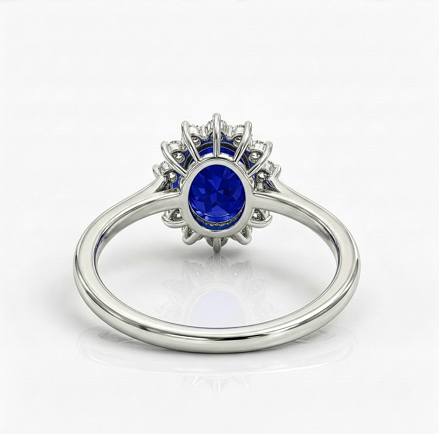 Princess Diana Inspired Halo Ring in Sterling Silver