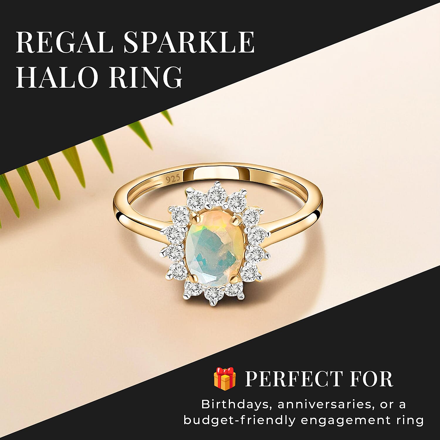 Princess Diana Inspired Halo Ring in Sterling Silver