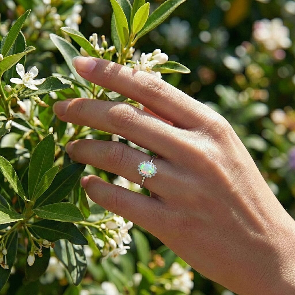 Princess Diana Inspired Halo Ring in Sterling Silver