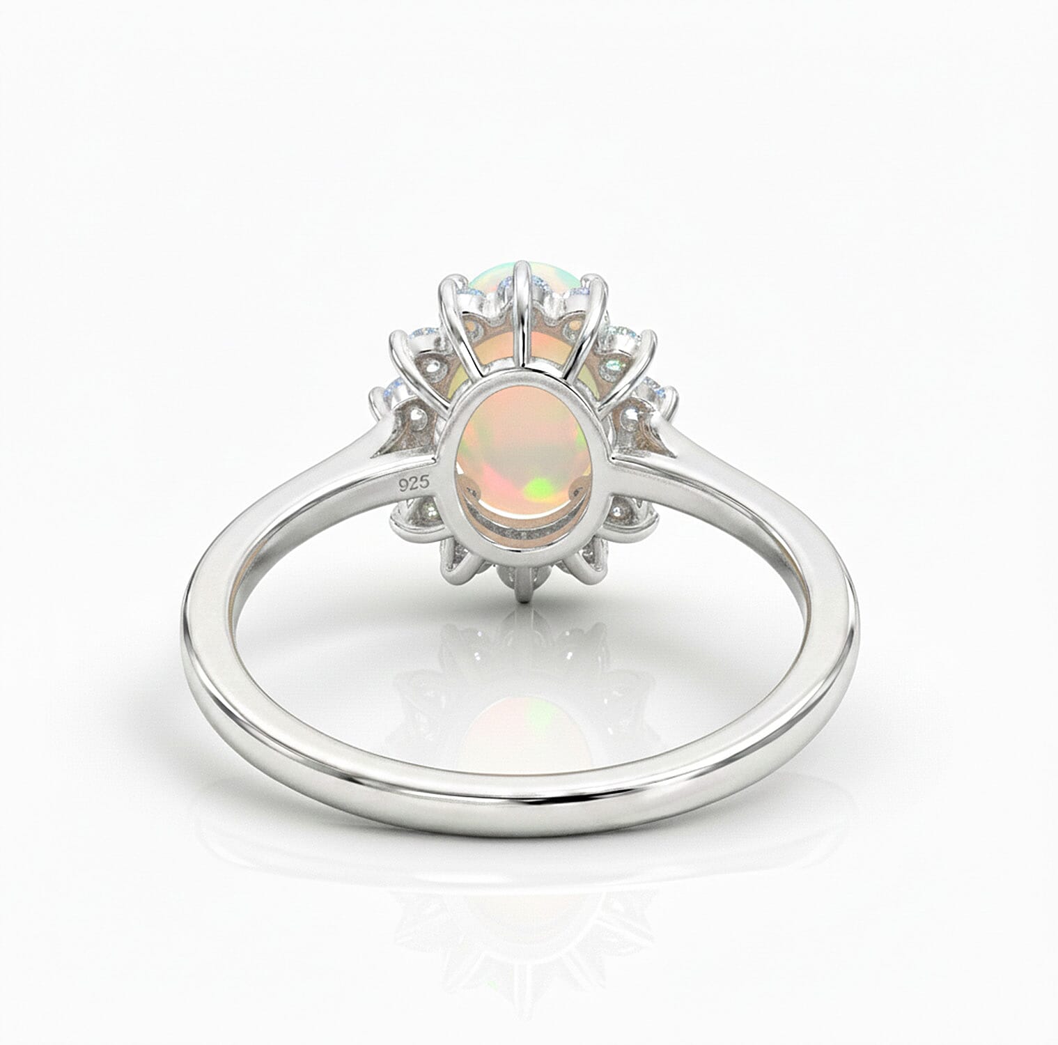 Princess Diana Inspired Halo Ring in Sterling Silver