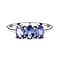 Tanzanite Trilogy Ring in Sterling Silver