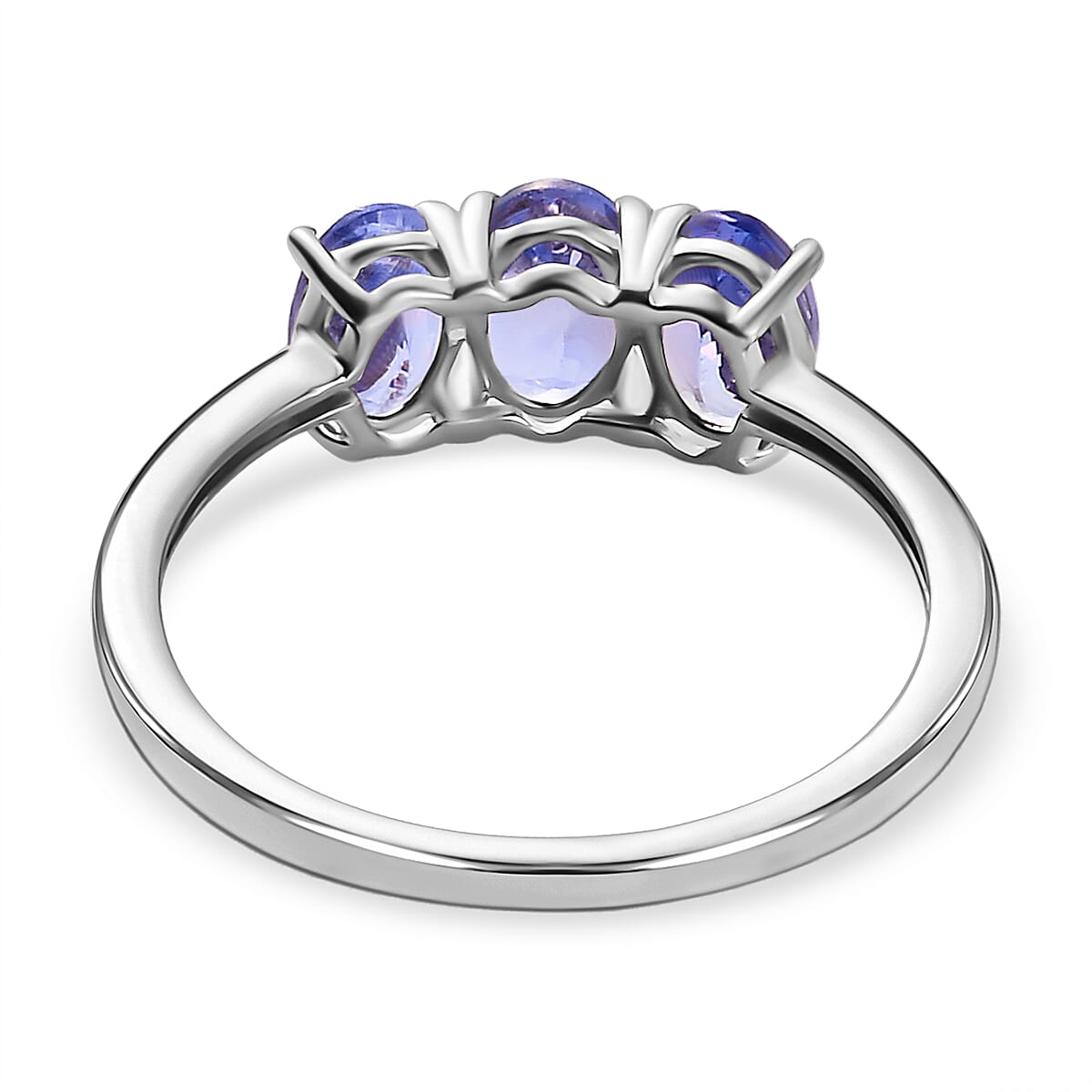 Tanzanite Trilogy Ring in Sterling Silver