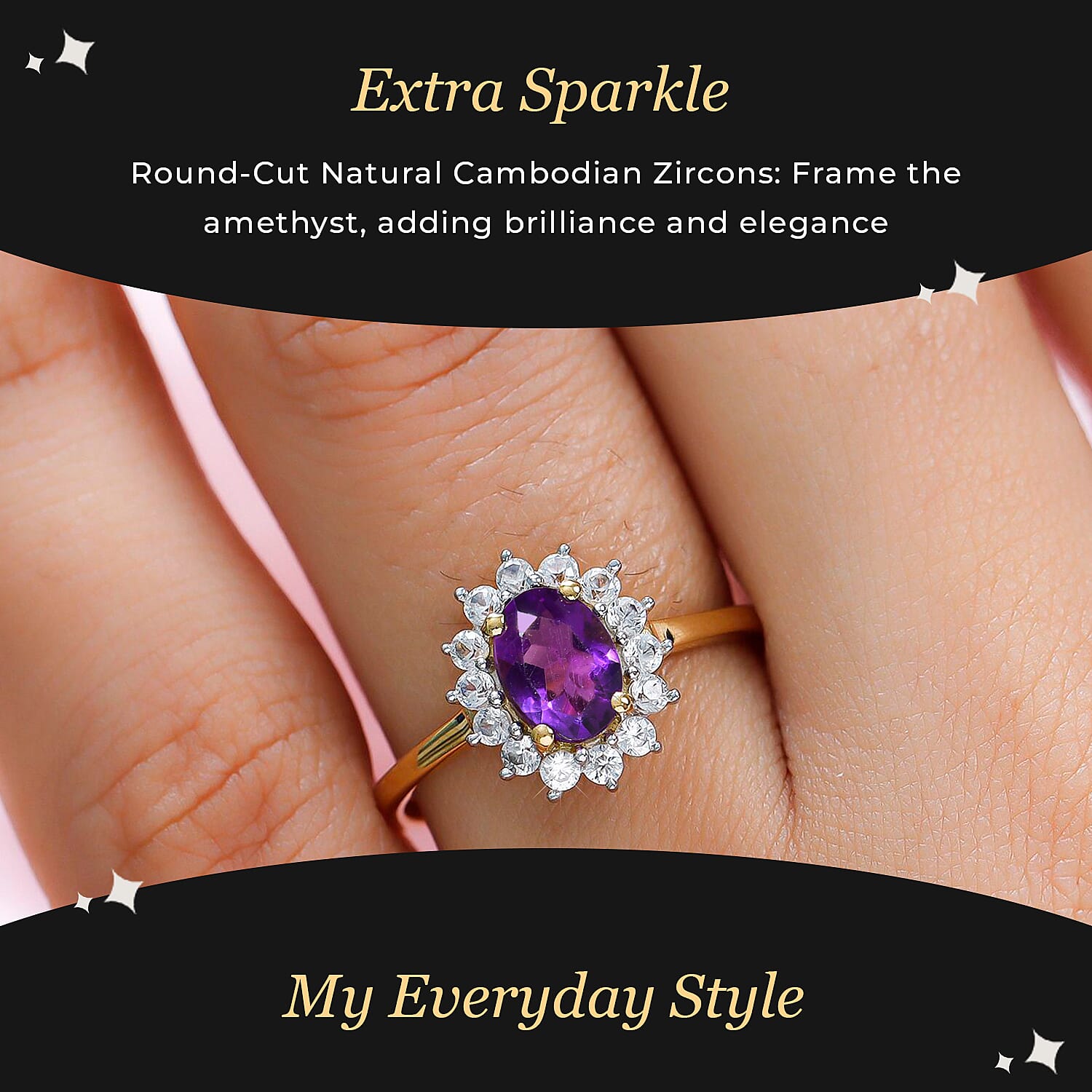 Princess Diana Inspired Halo Ring in Sterling Silver