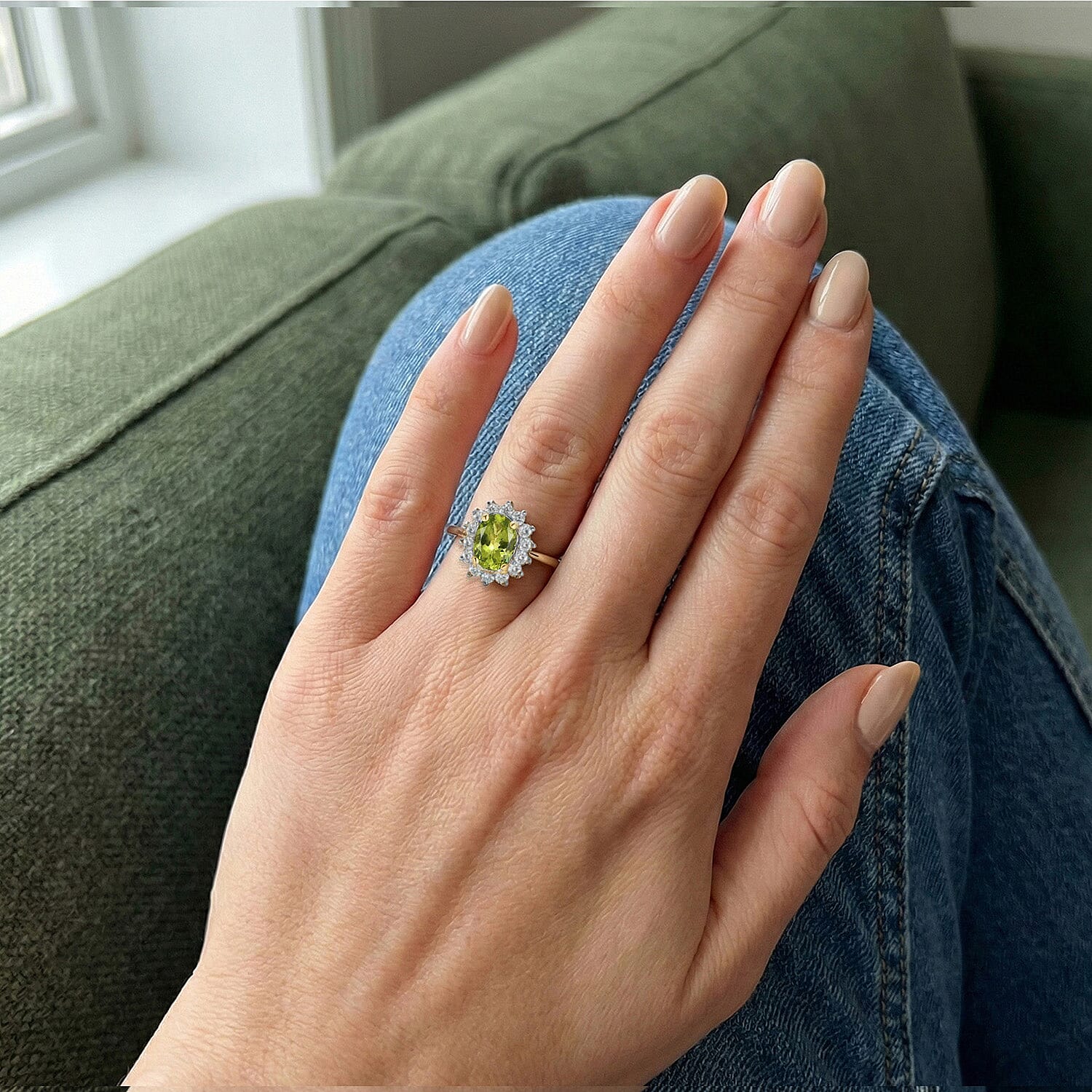 Princess Diana Inspired Halo Ring in Sterling Silver