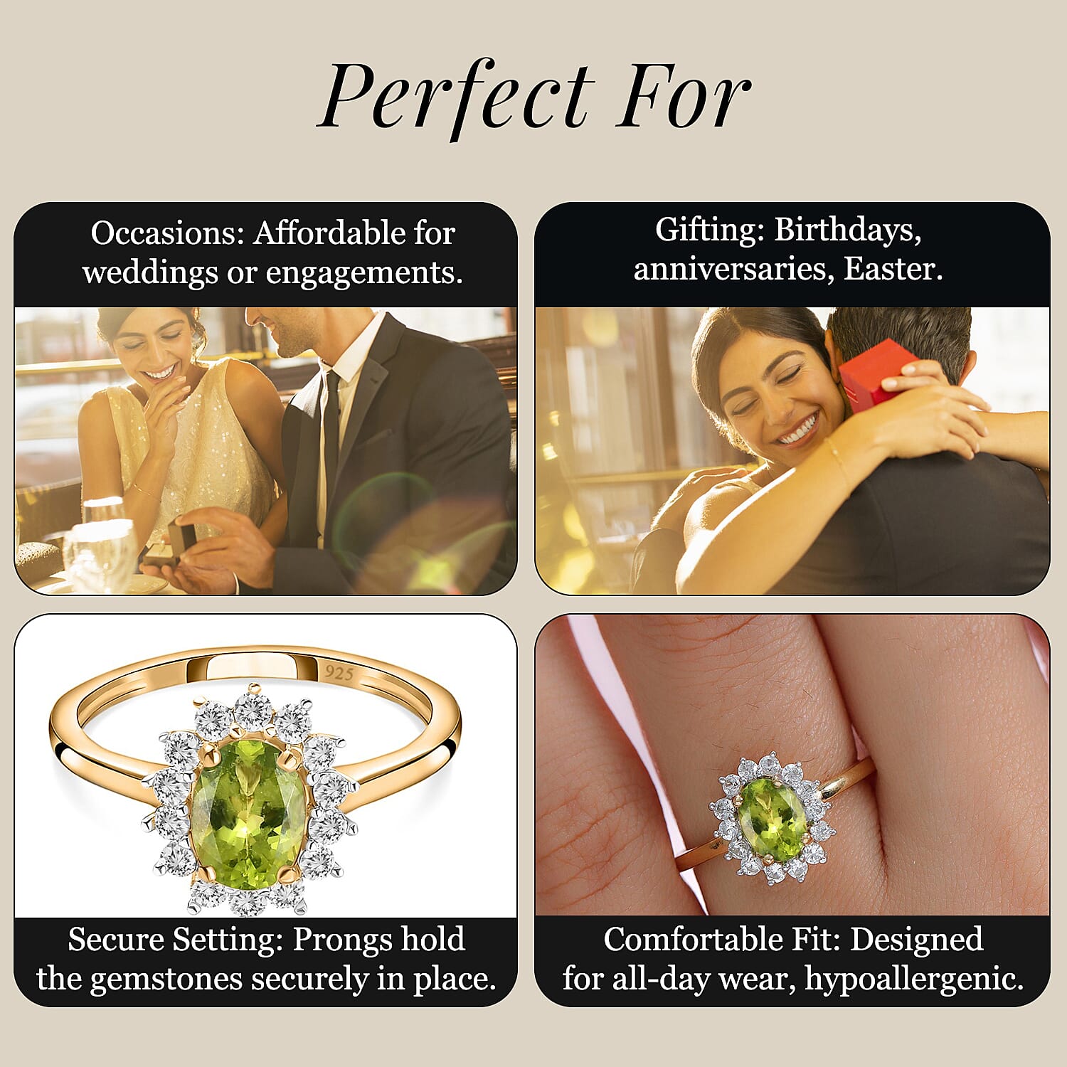 Princess Diana Inspired Halo Ring in Sterling Silver