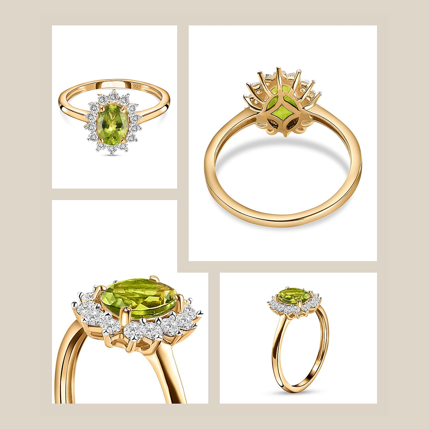 Princess Diana Inspired Halo Ring in Sterling Silver