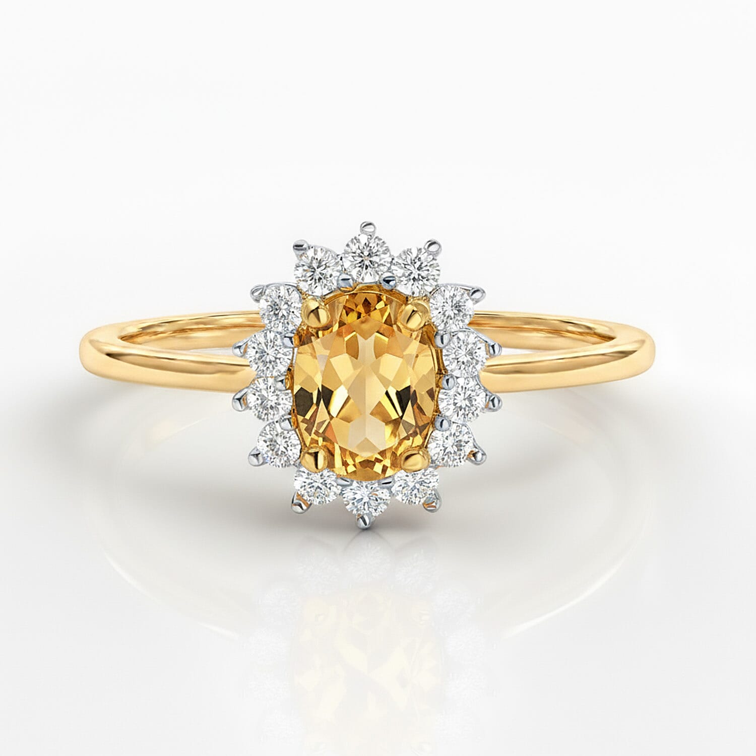 Princess Diana Inspired Halo Ring in Sterling Silver