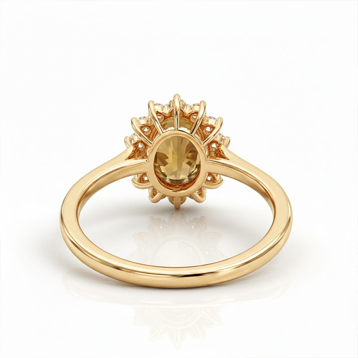 Princess Diana Inspired Halo Ring in Sterling Silver