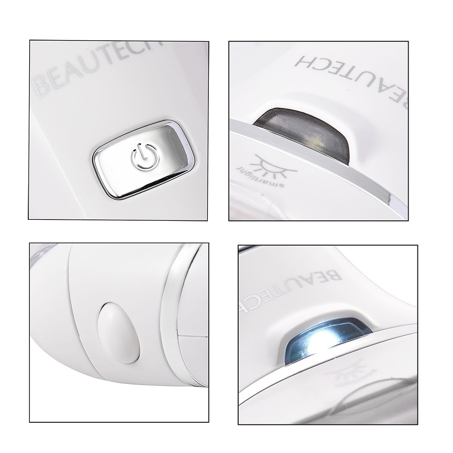 Beautech Rechargeable Wet or Dry Callus Remover (Inbuilt 1200mAh Lithium Battery) - White (360 Degree Rotation)