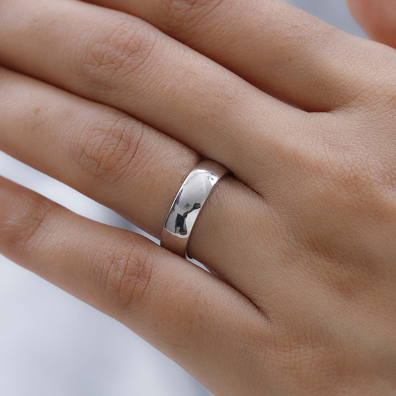 I Love You Engraved Band Ring in Sterling Silver
