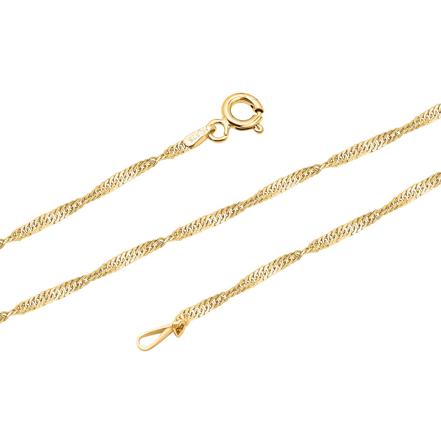 9K Yellow Gold Paperclip Necklace (Size - 22), Gold Wt. 2.15 Gms