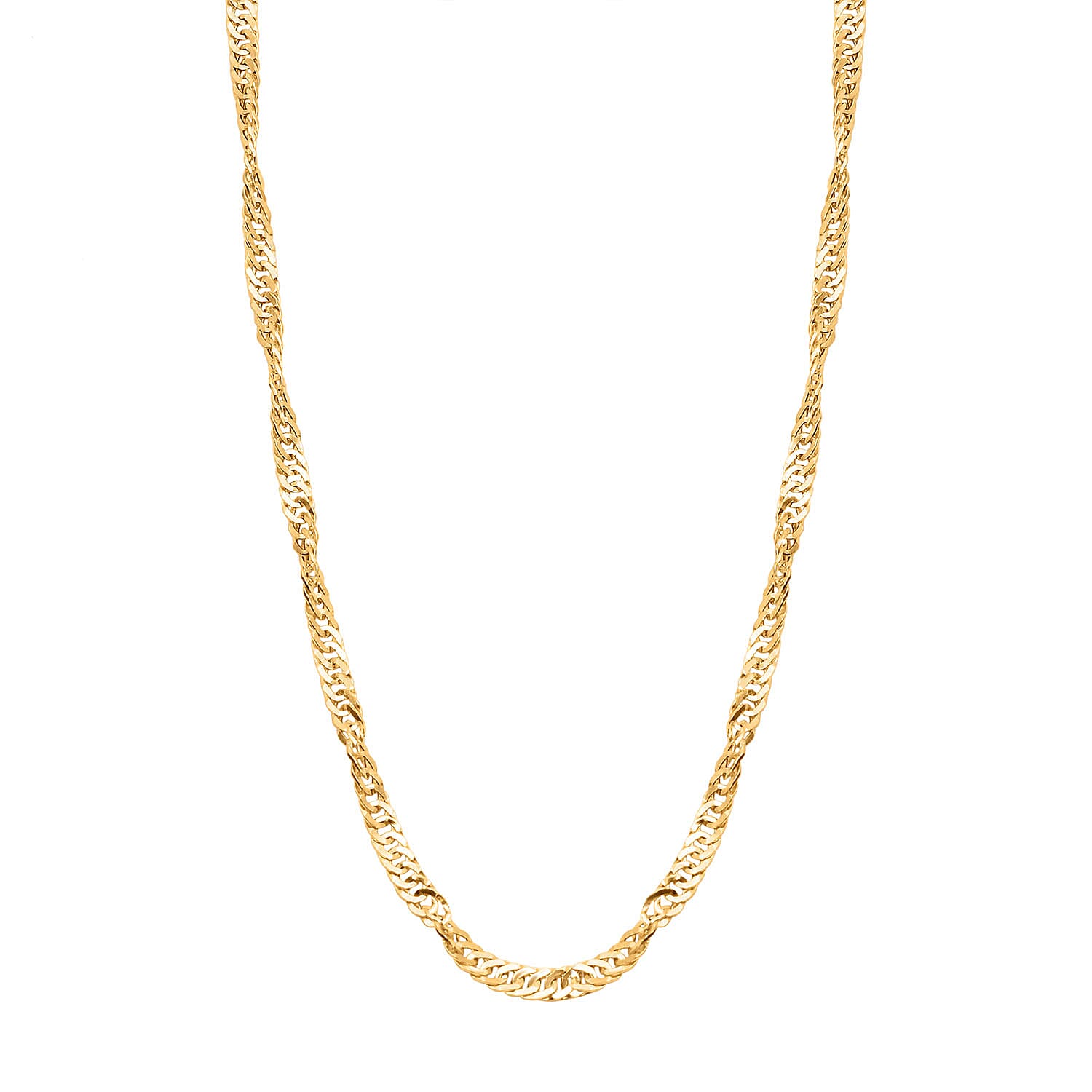 9K Yellow Gold Paperclip Necklace (Size - 22), Gold Wt. 2.15 Gms