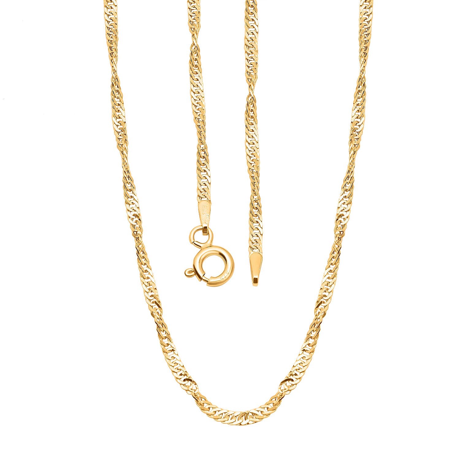 9K Yellow Gold Paperclip Necklace (Size - 22), Gold Wt. 2.15 Gms
