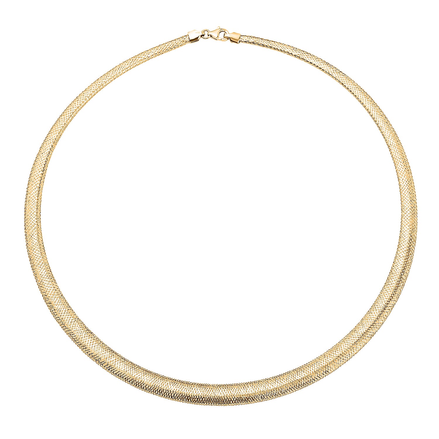 Maestro Collection- 9K Yellow Mesh Omega Necklace (Size - 18), Gold Wt. 2.20 Gms