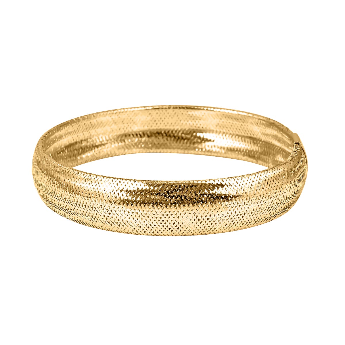 Maestro Collection - 9K Yellow Gold Mesh Bangle (Size 6-10)