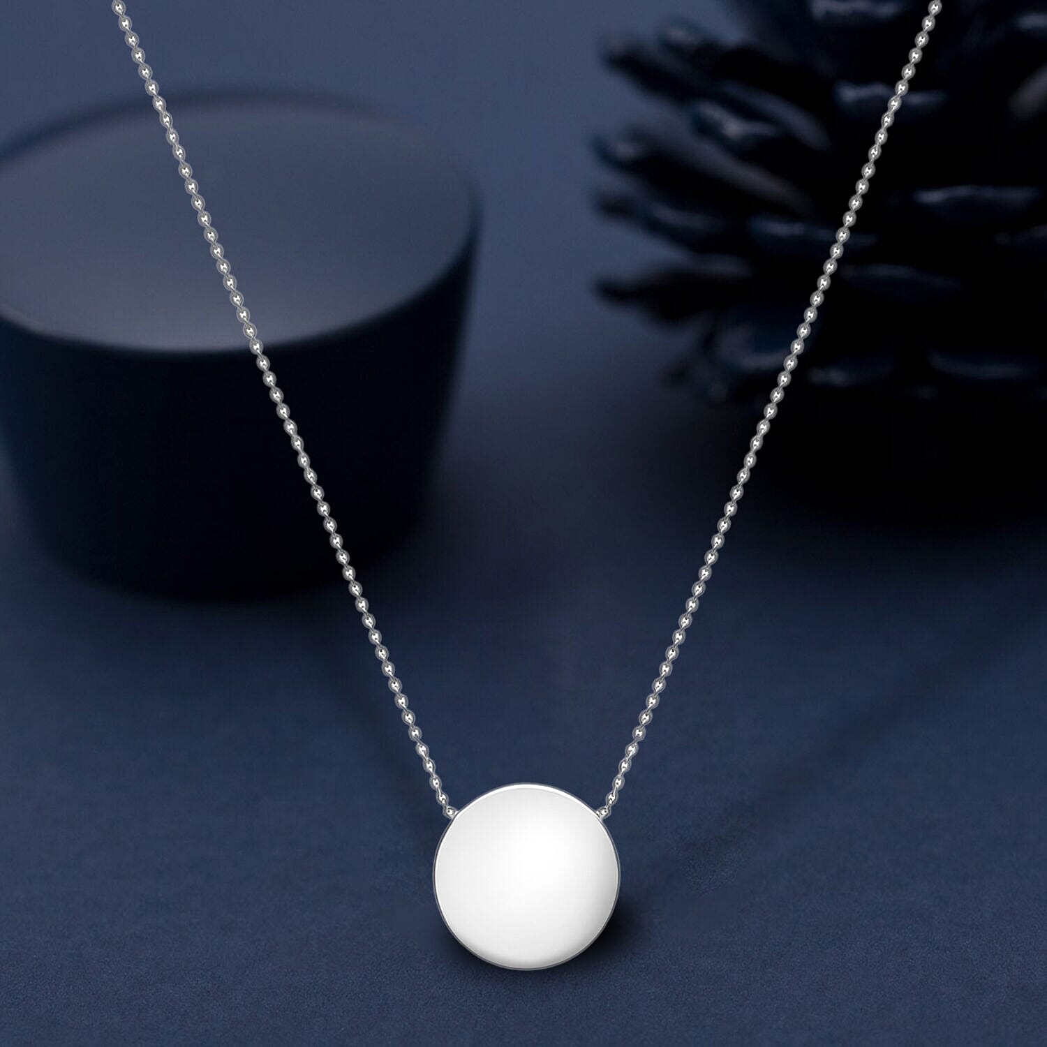 9K White Gold  NecklaceE (Size - 17),  Gold Wt. 2.8 Gms