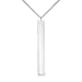 9K White Gold 4.9mm x 39.7mm Vertical Bar Adjustable Necklace 16 Inch to 17 Inch