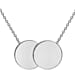 9K Rose Gold 16.8mm x 10mm Double-Disc Adjustable Necklace 16 Inch to 17 Inch