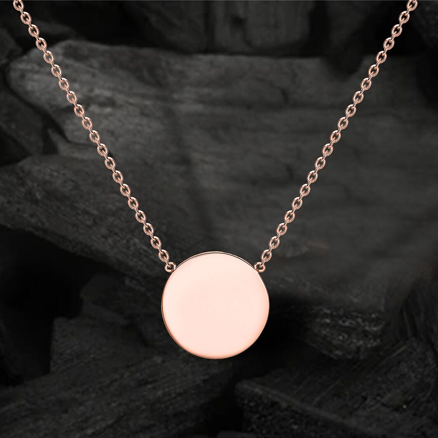 9K Rose Gold  NecklaceE (Size - 17),  Gold Wt. 1.9 Gms