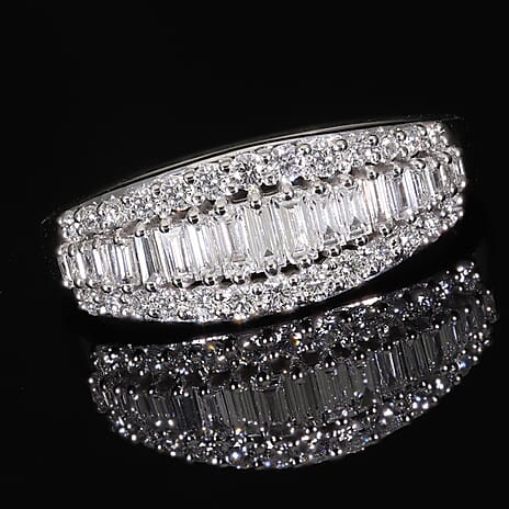 RHAPSODY 950 Platinum IGI Certified VS-EF Diamond Eternity Band Ring 1.00 Ct, Platinum Wt. 5.80 Gms