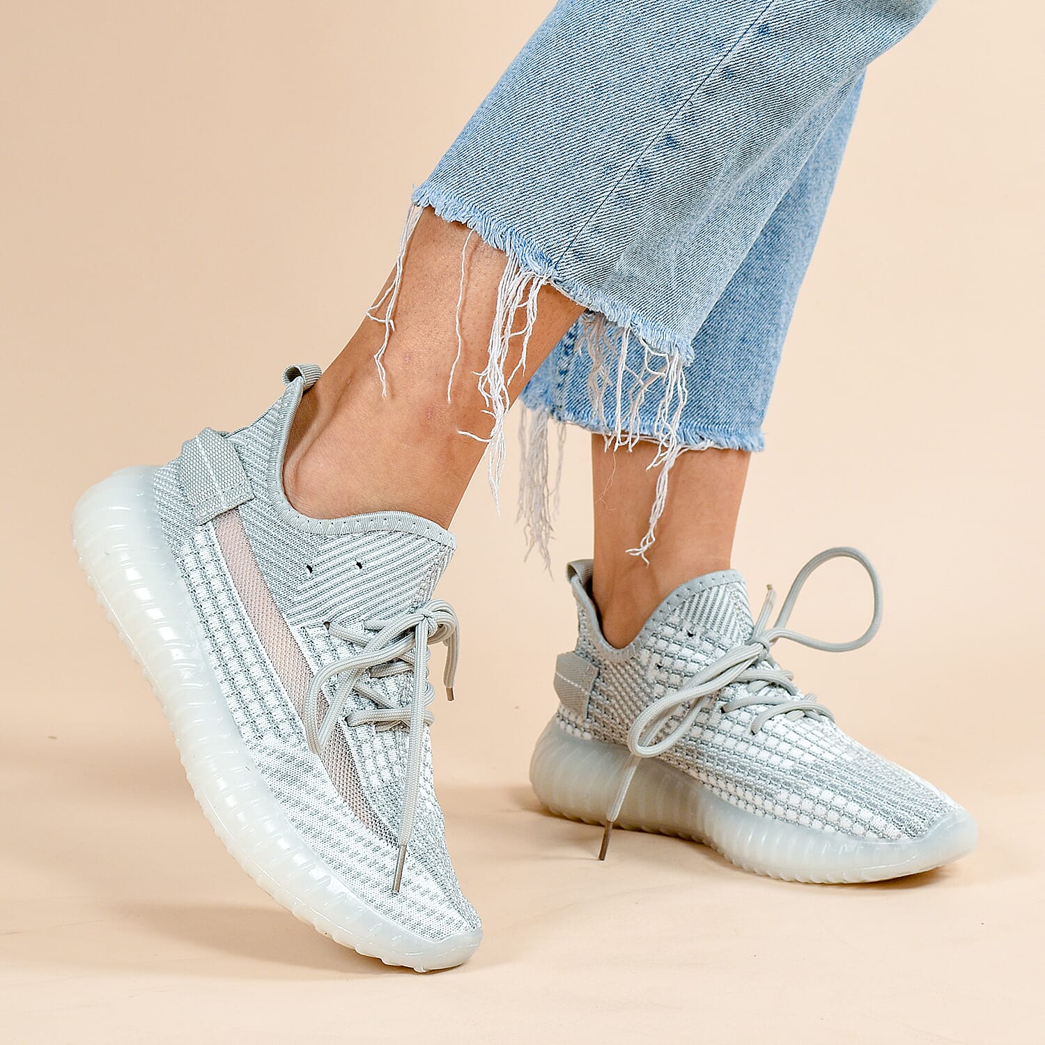 LA MAREY Lace-Up Trainers - Black & Grey