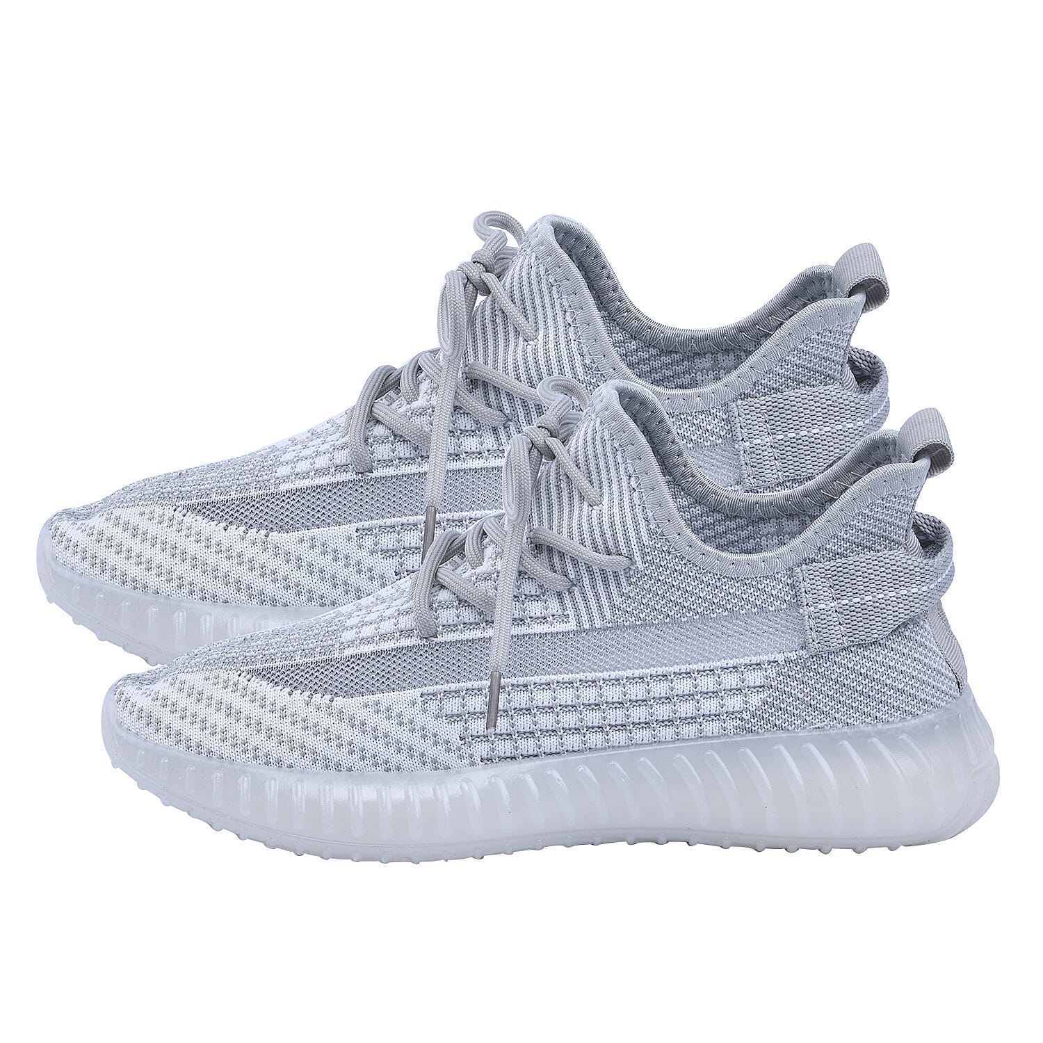 LA MAREY Lace-Up Trainers - Black & Grey