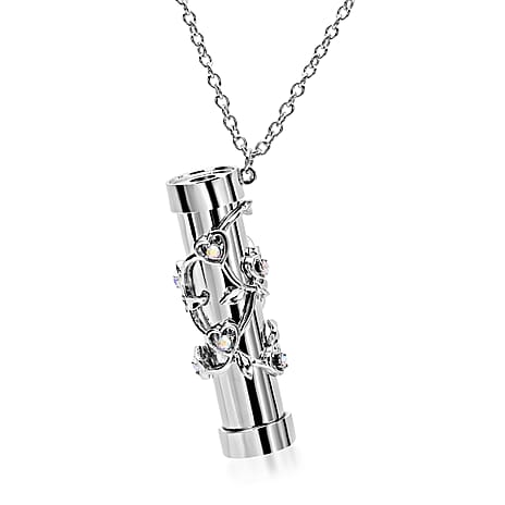 Multi Colour Austrian Crystal Kaleidoscope Necklace (Size 30 With 2 Inch Extender) in Silver Tone
