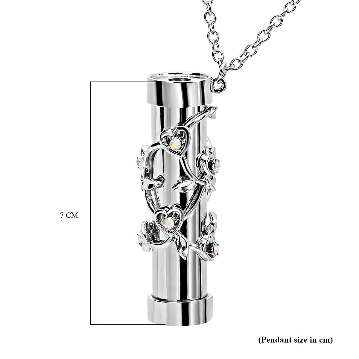 Multi Colour Austrian Crystal Kaleidoscope Necklace (Size 30 With 2 Inch Extender) in Silver Tone