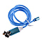 3 in 1 Magnetic Charging Cable with 3 Connectors For Phone and iPad-Blue
