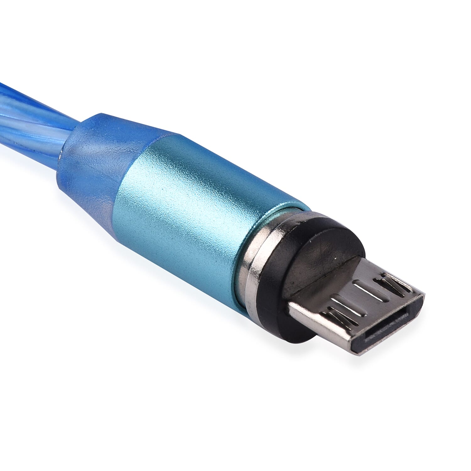 3 in 1 Magnetic Charging Cable with 3 Connectors For Phone and iPad-Blue