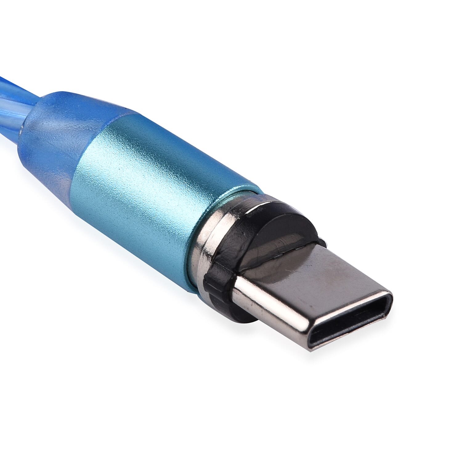 3 in 1 Magnetic Charging Cable with 3 Connectors For Phone and iPad-Blue